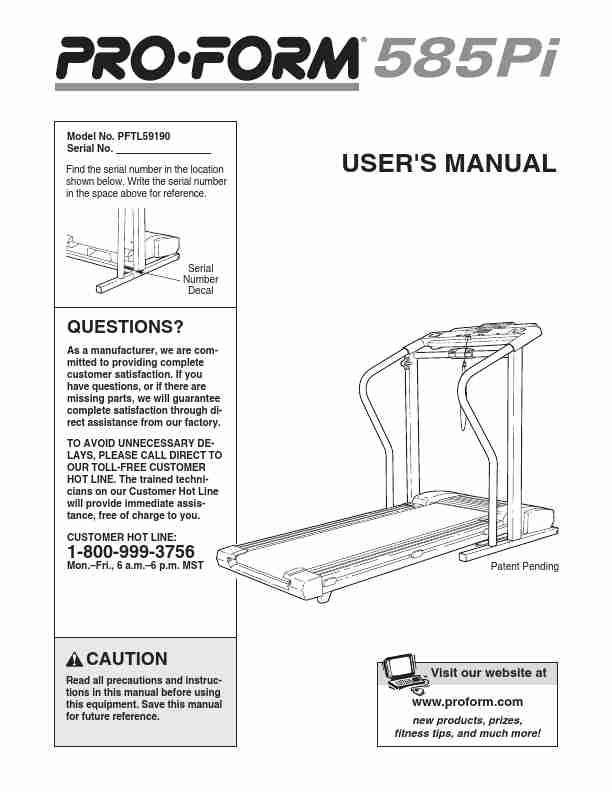 ProForm Treadmill 585 PI-page_pdf